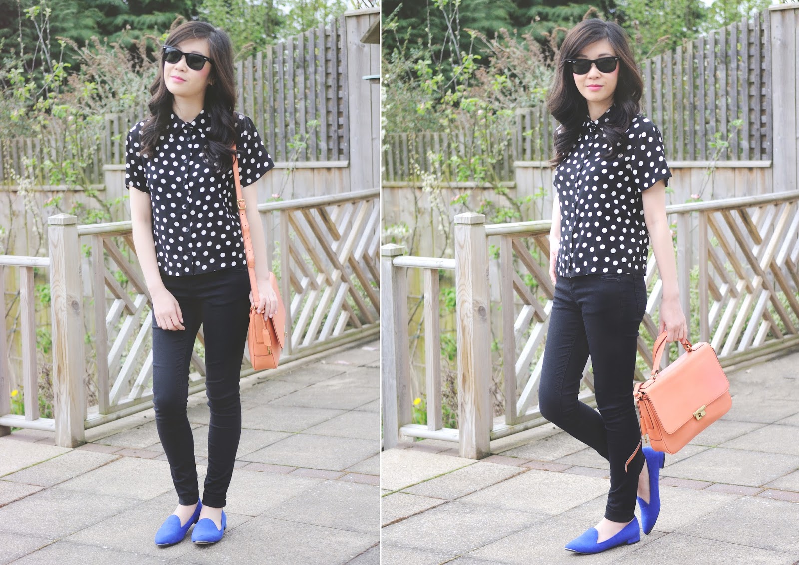 how to style a black outfit with colourful accessories accessorizing with colourful accessories, how to wear blue shoes, what to wear with blue shoes