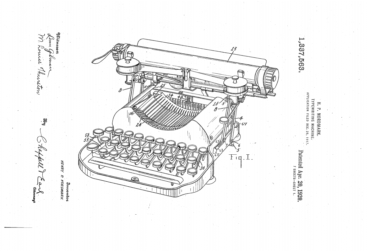 oz.Typewriter Anatomy of a Fox No 1 Portable Typewriter