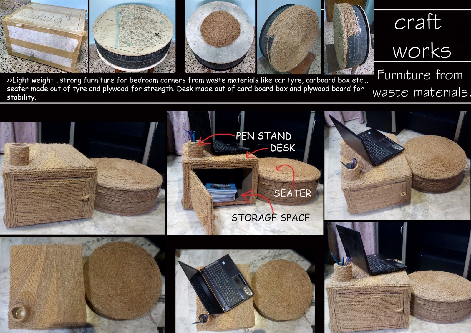 FURNITURE OUT OF WASTE MATERIAL FURNITURE OUT OF WASTE MATERIAL