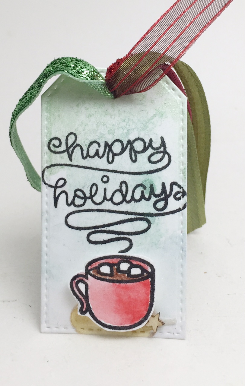 Homemade Cards by Erin with heartfelt sympathy and hot cocoa tag.