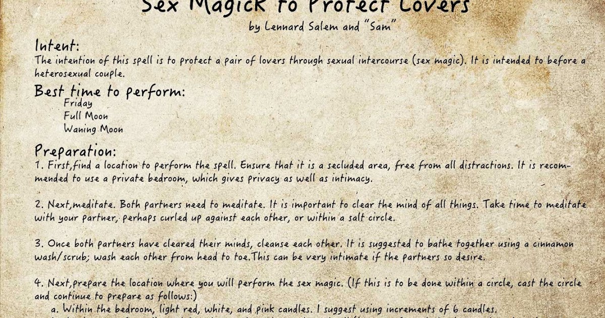 Spells for sex