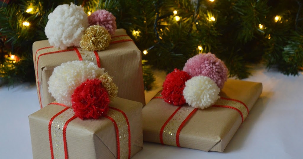 Louise Dawson Design: Pom Pom Present Toppers Gift Wrapping Idea