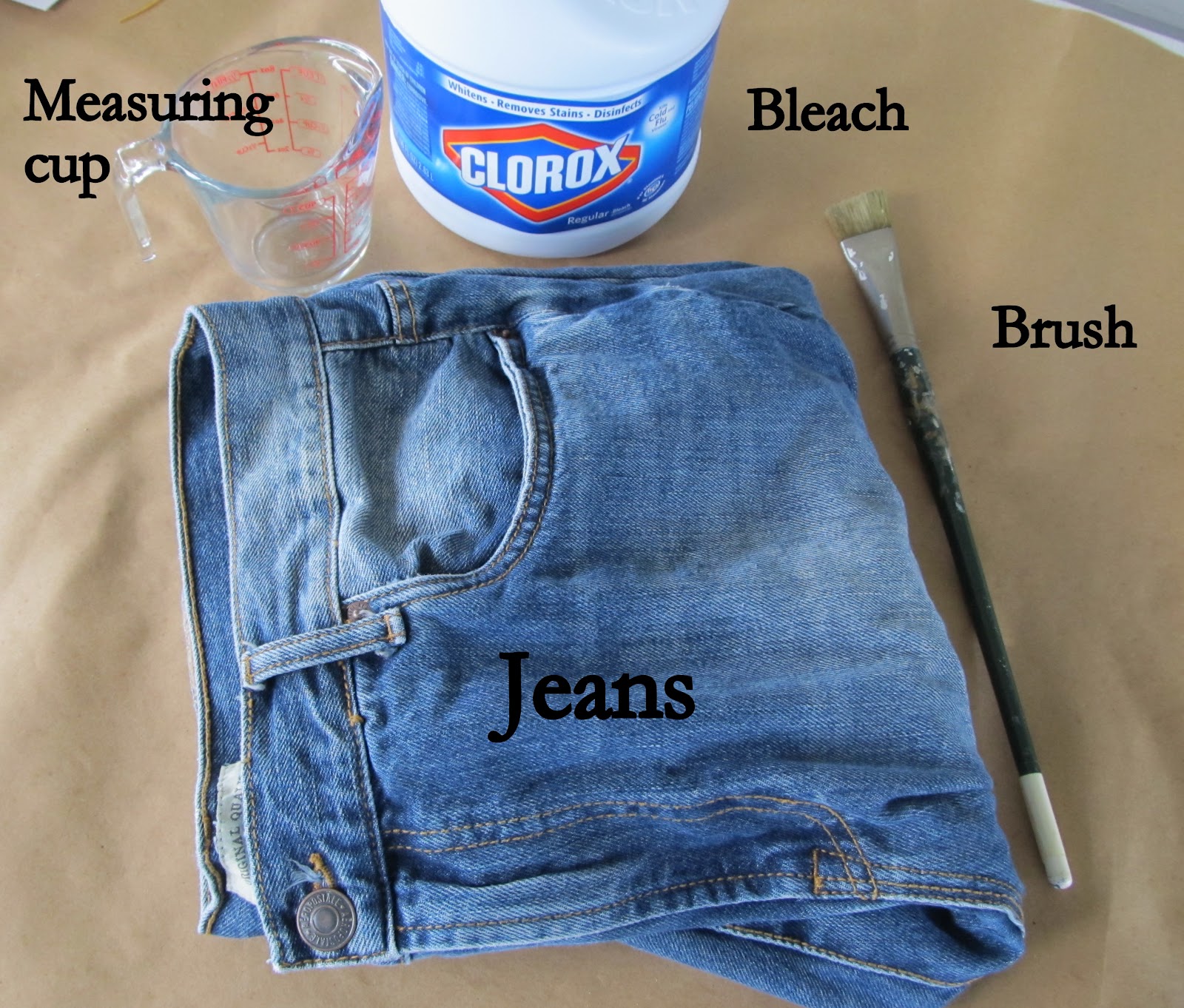 WobiSobi Bleached Jeans DIY.