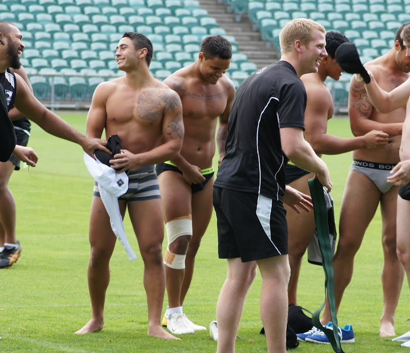Pro football players naked