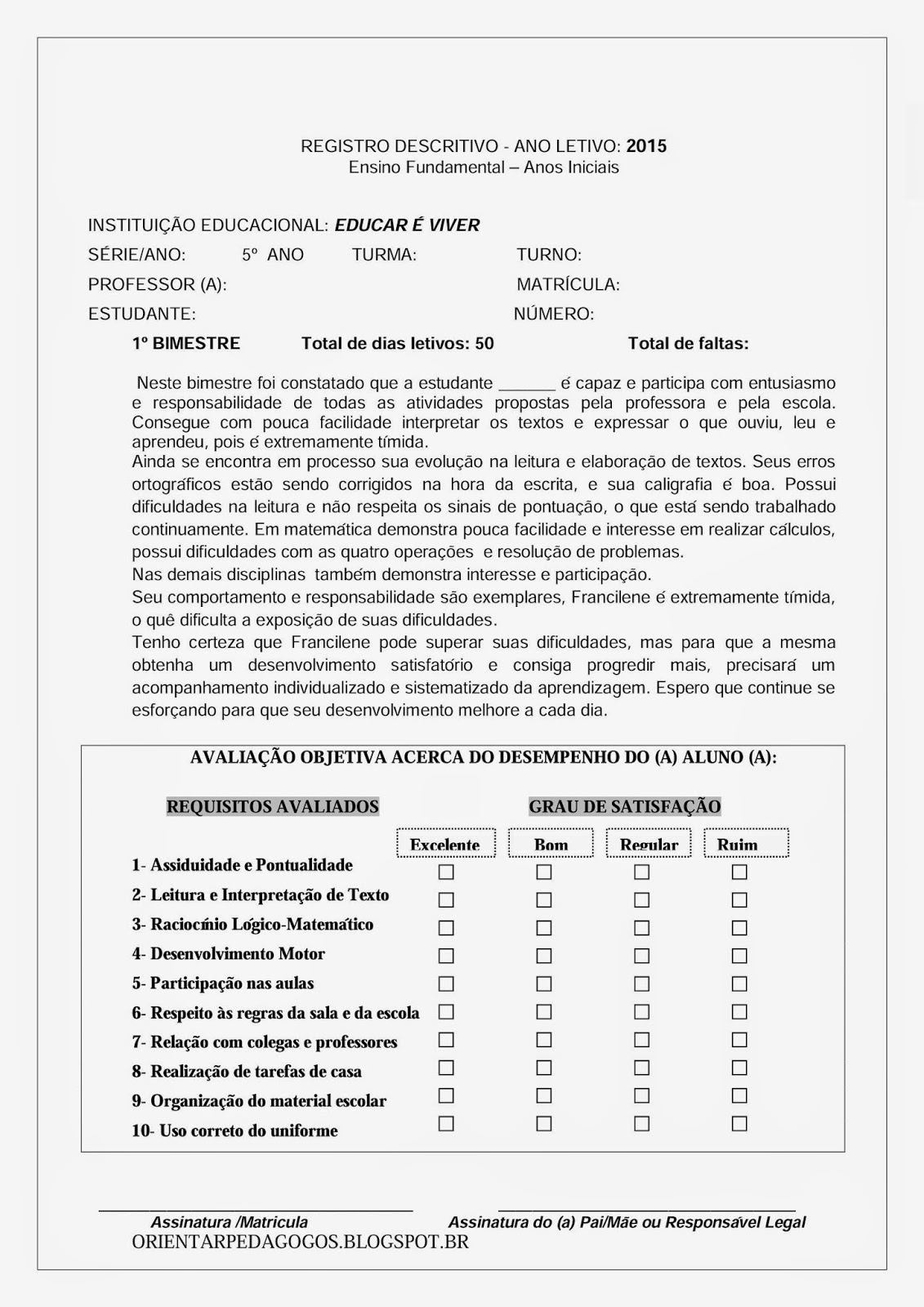 Relatorio religiao