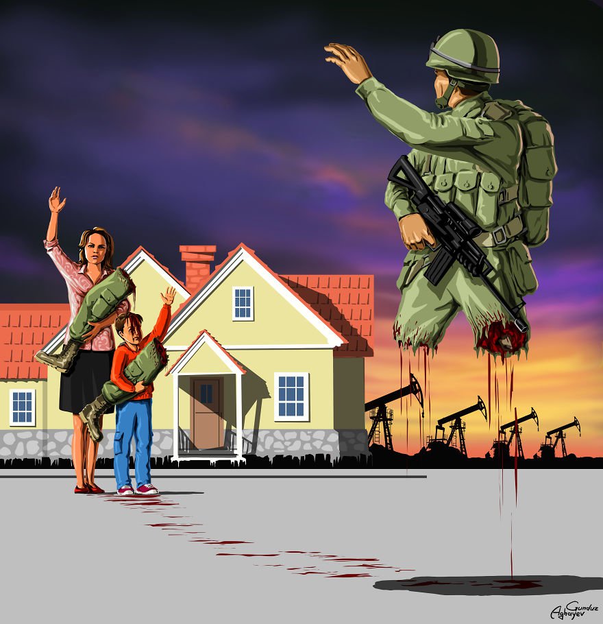 Powerful Satirical Illustrations Show What War Really Looks Like Powerful Satirical Illustrations Show What War Really Looks Like