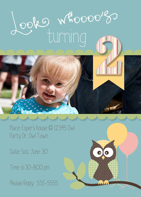 owl birthday party, owl invitation