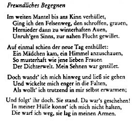 Lovepoemprojekt2011 Freundliches Begegnen Von Johann Wolfgang