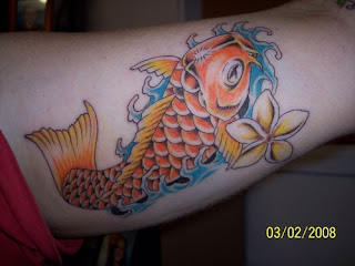 Koi Fish Tattoo on Hand