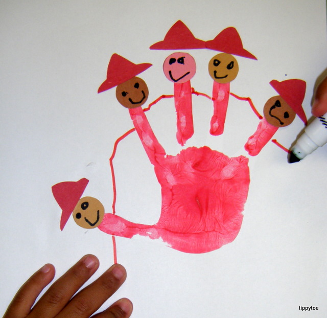 Tippytoe Crafts Five Little Firefighters