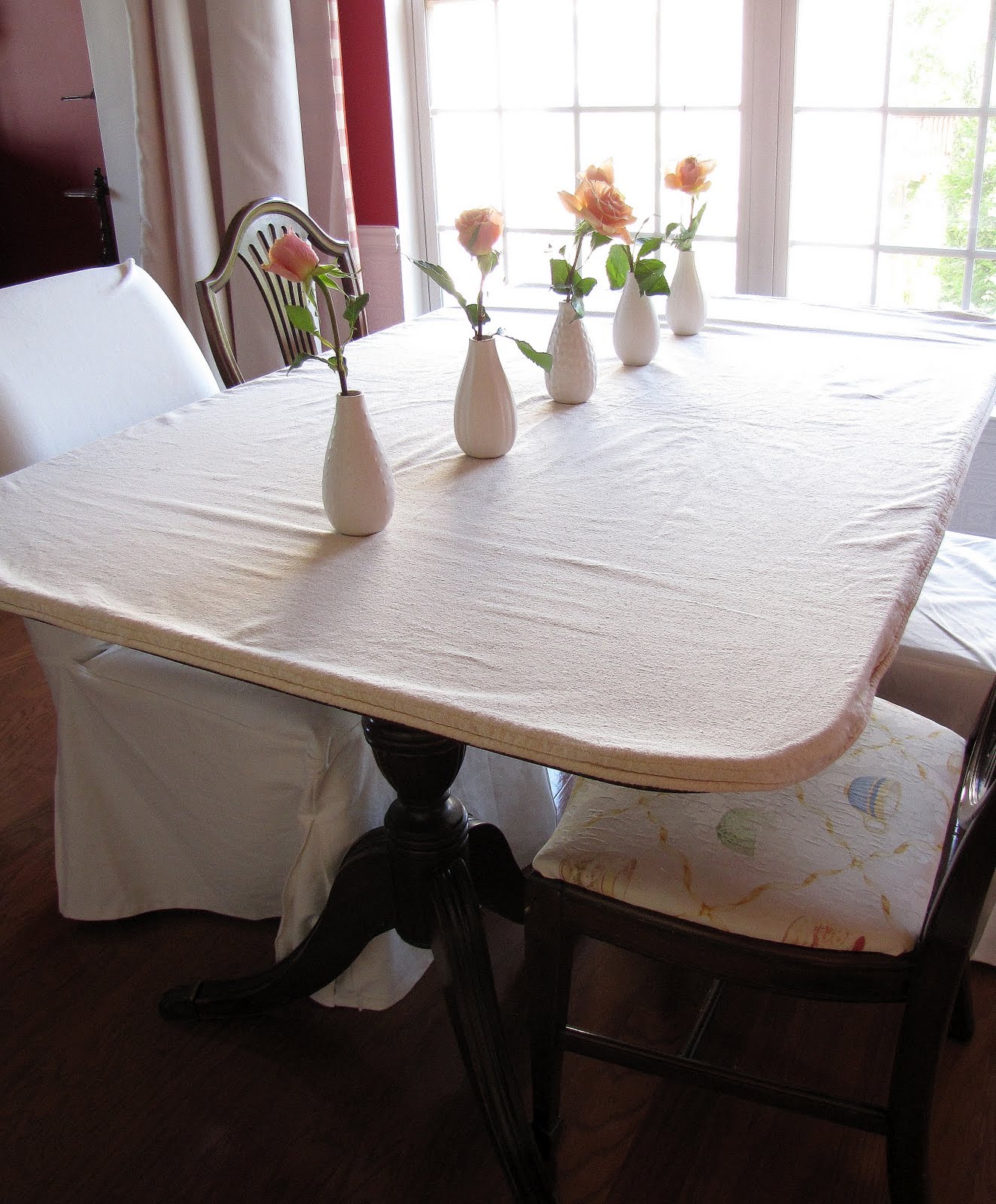 Goodbye, House. Hello, Home! Blog Dining Room Table Slipcover (yes, I