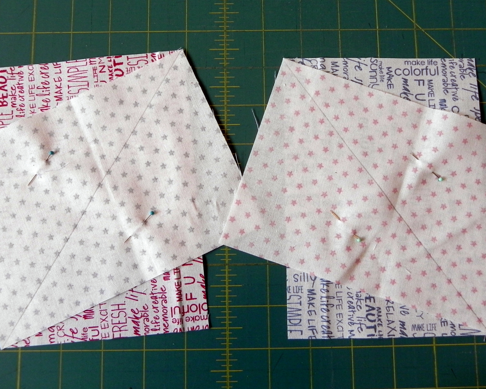 Janice Elaine's Tutorials Half Square Rectangle Tutorial