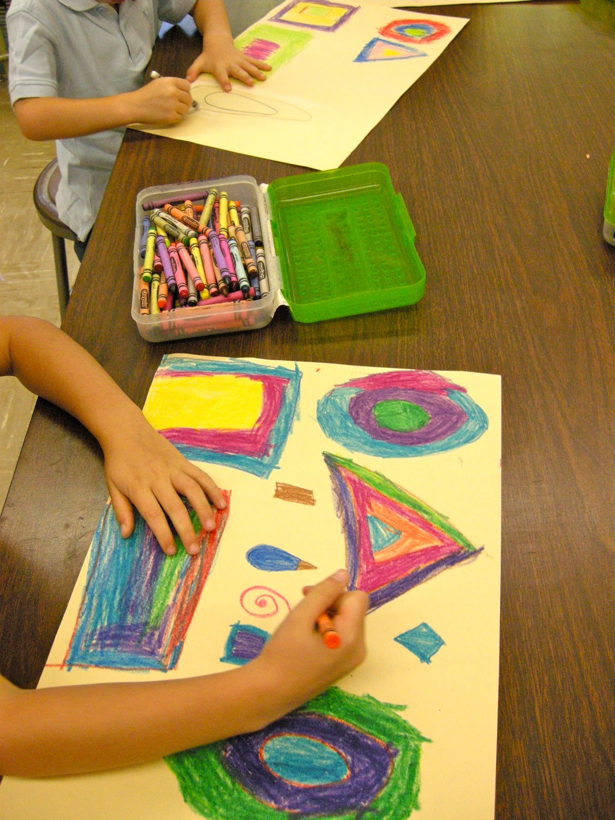 Zilker Elementary Art Class: Kinder Geometric Shapes