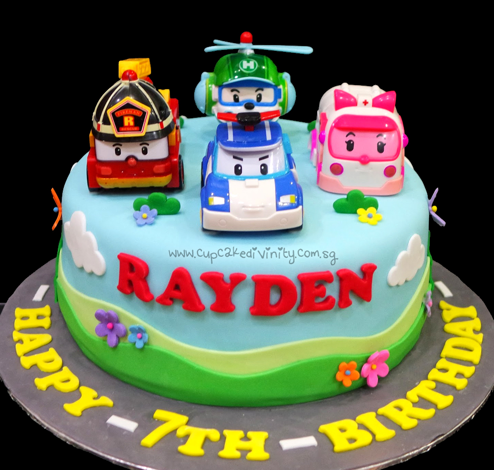 Cupcake Divinity Rayden�s Robocar poli cake