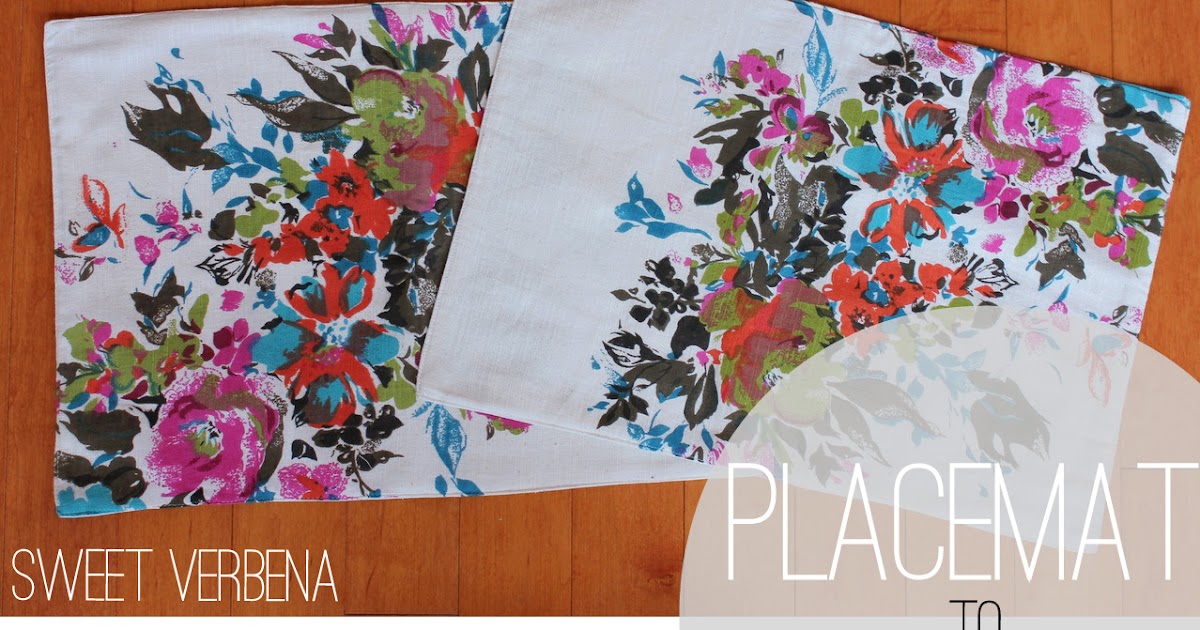 Placemat Pillows a tutorial Sweet Verbena
