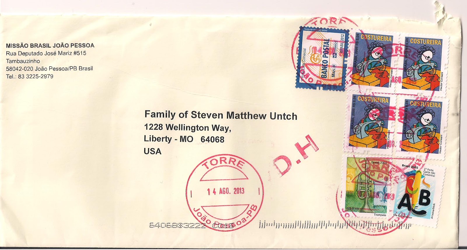 elder steven untch brazil joao pessoa mission aug 26 2013 how to address a letter to brazil