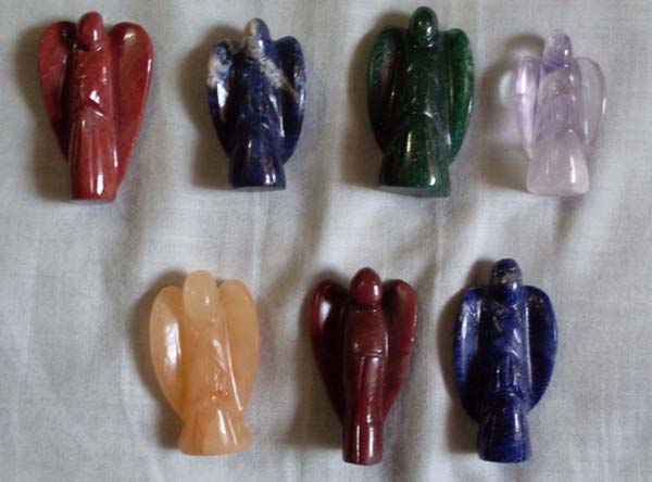 7 Colour Angels Set in Orignal Imported Rough Stones
