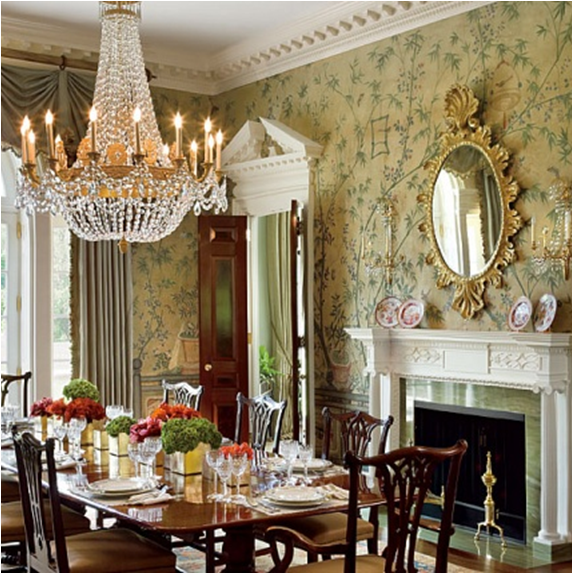 Key Interiors by Shinay English Country Dining Room Design Ideas
