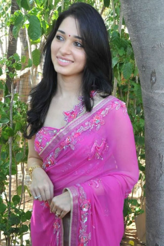 Tamanna Latest Saree Photos navel show