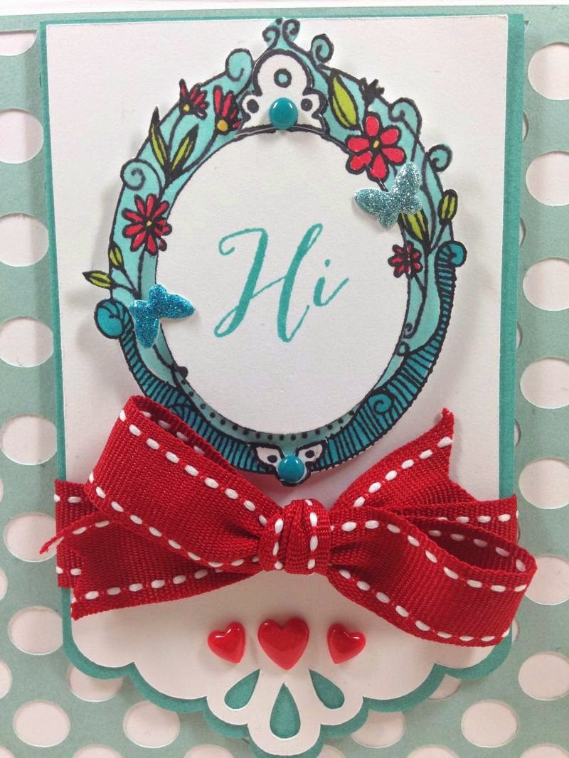Courtney Lane Designs Cricut Artbooking Polka Dot card