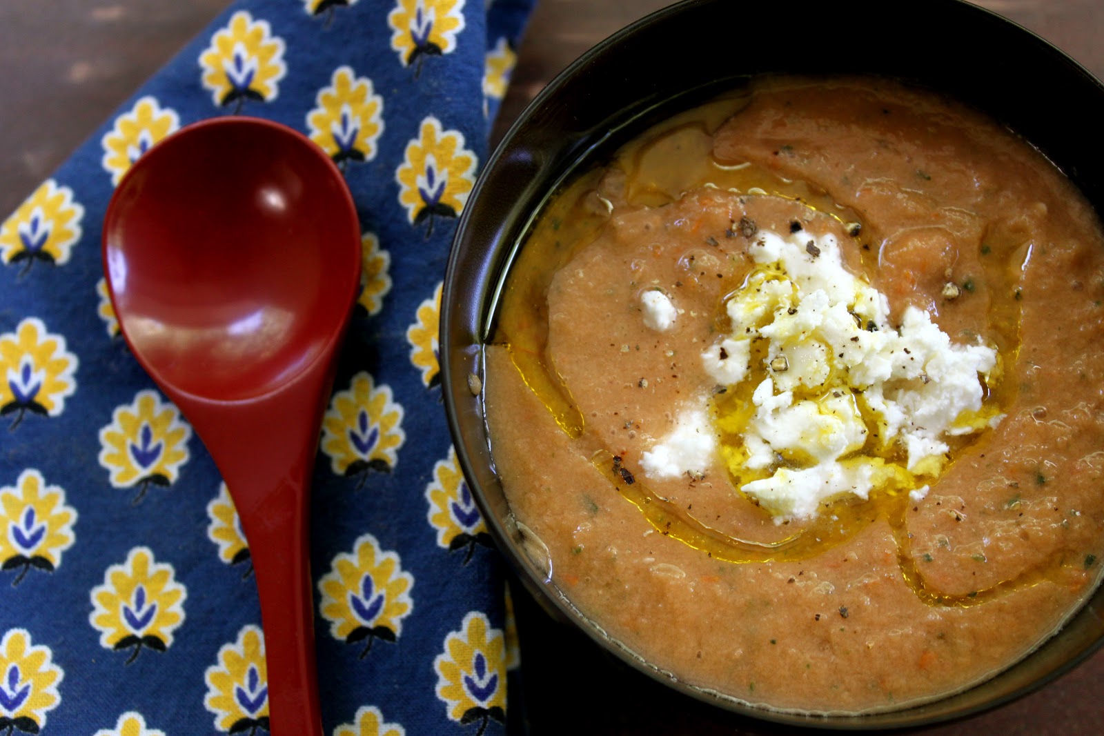 Domestic Divas Blog: Chilled Gazpacho Soup with Feta