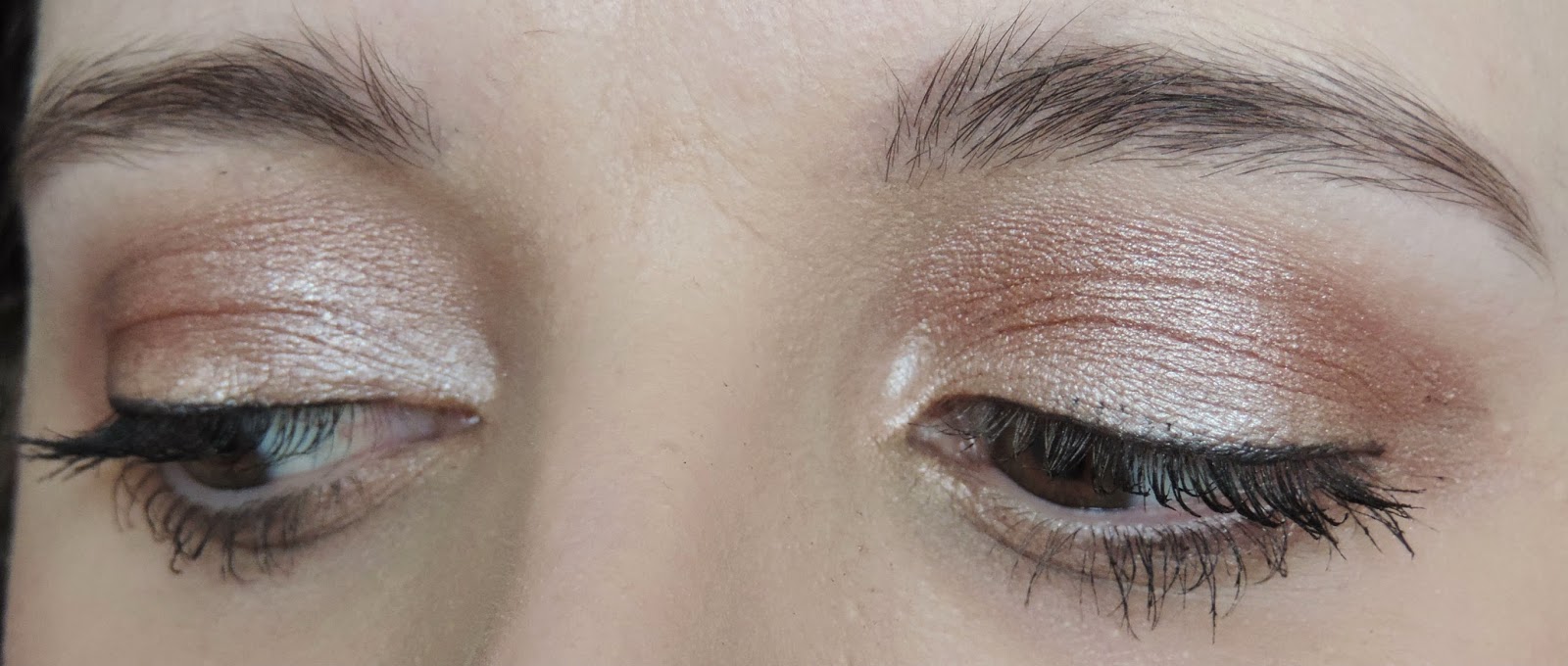 Makeup Geek Foiled Eyeshadows Applied - In The Spotlight & Grandstand