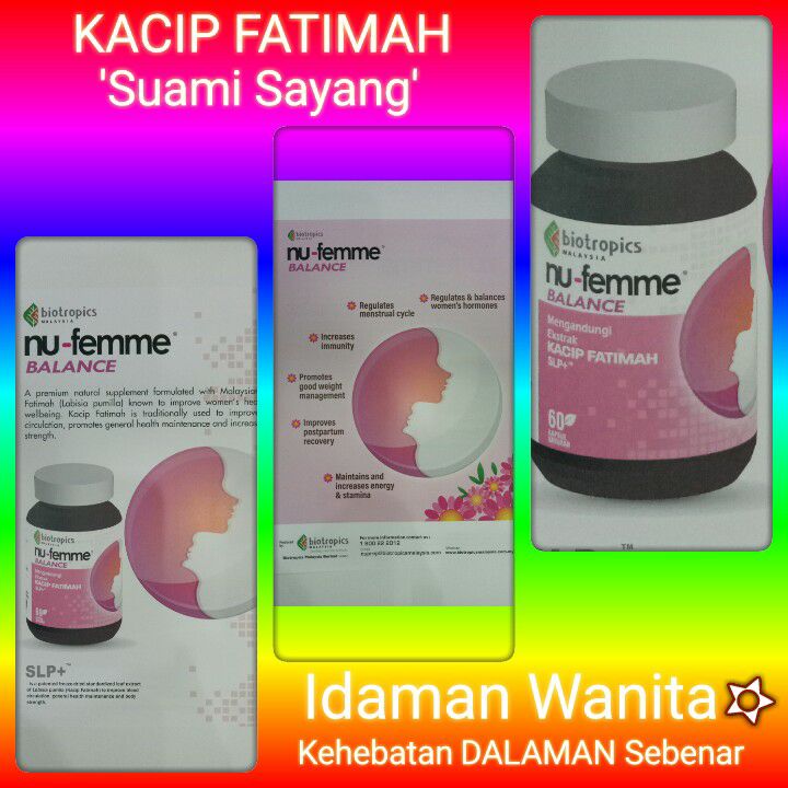 Improve Women's Health. Kacip Fatimah 'labisia pumila' and clinically tested /proven Nu-Prep Wanita