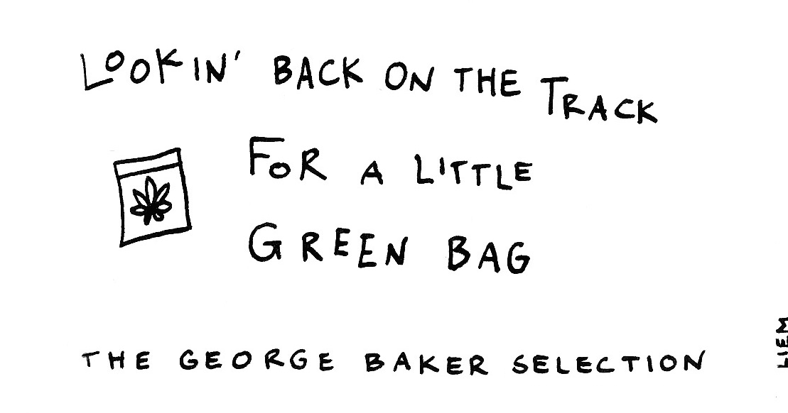 Sketchbook 365 Songs 166. Little green bag