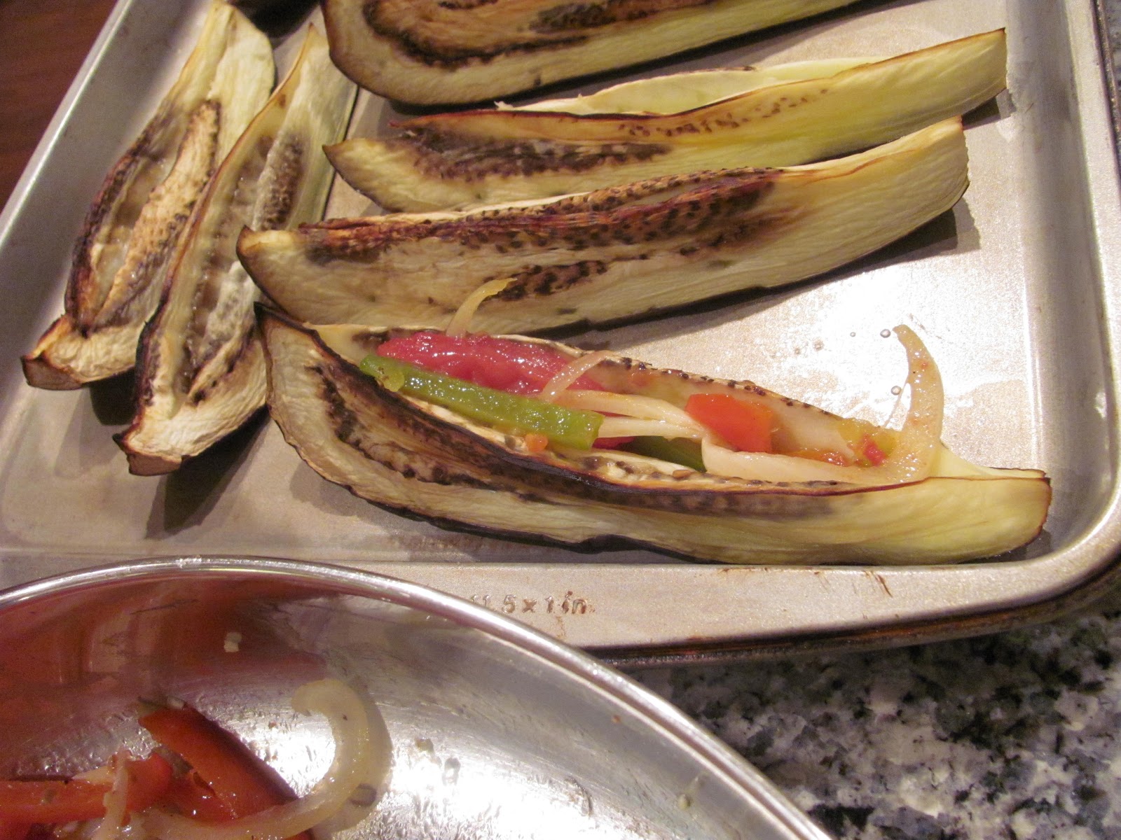 Stuffed Eggplant Spears