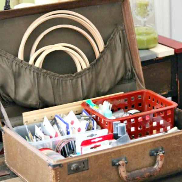 Suitcase Craft Storage COZY LITTLE HOUSE