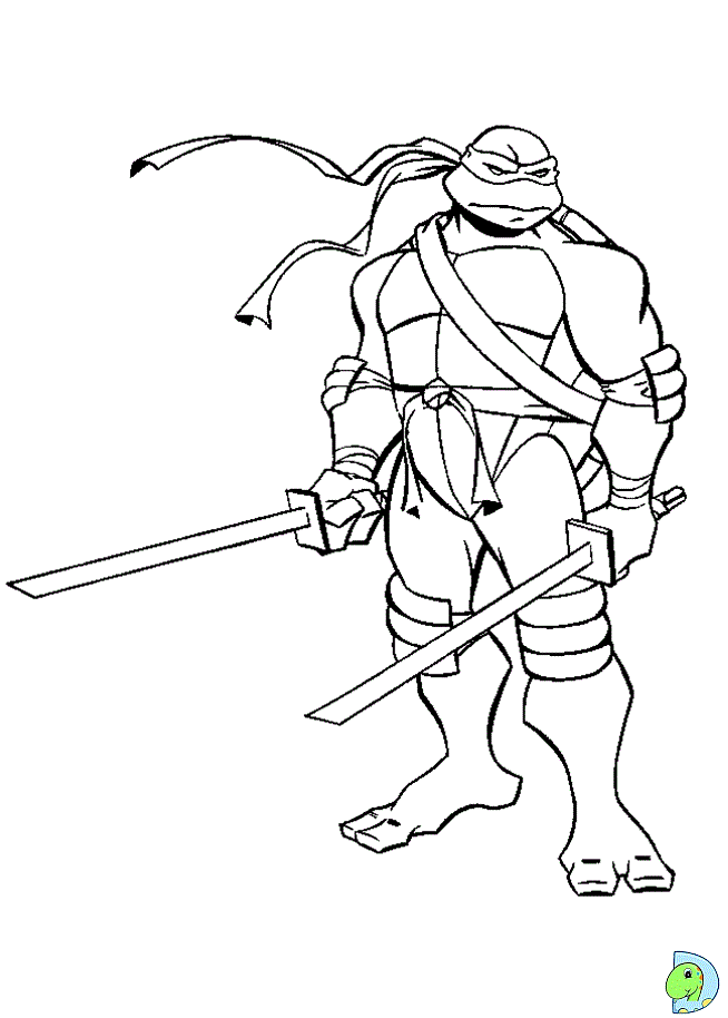 Desenho de Leonardo das Tartarugas Ninjas para colorir