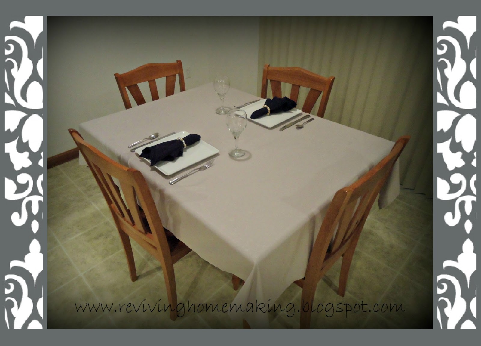Reviving Homemaking How To Make a Tablecloth From a Sheet