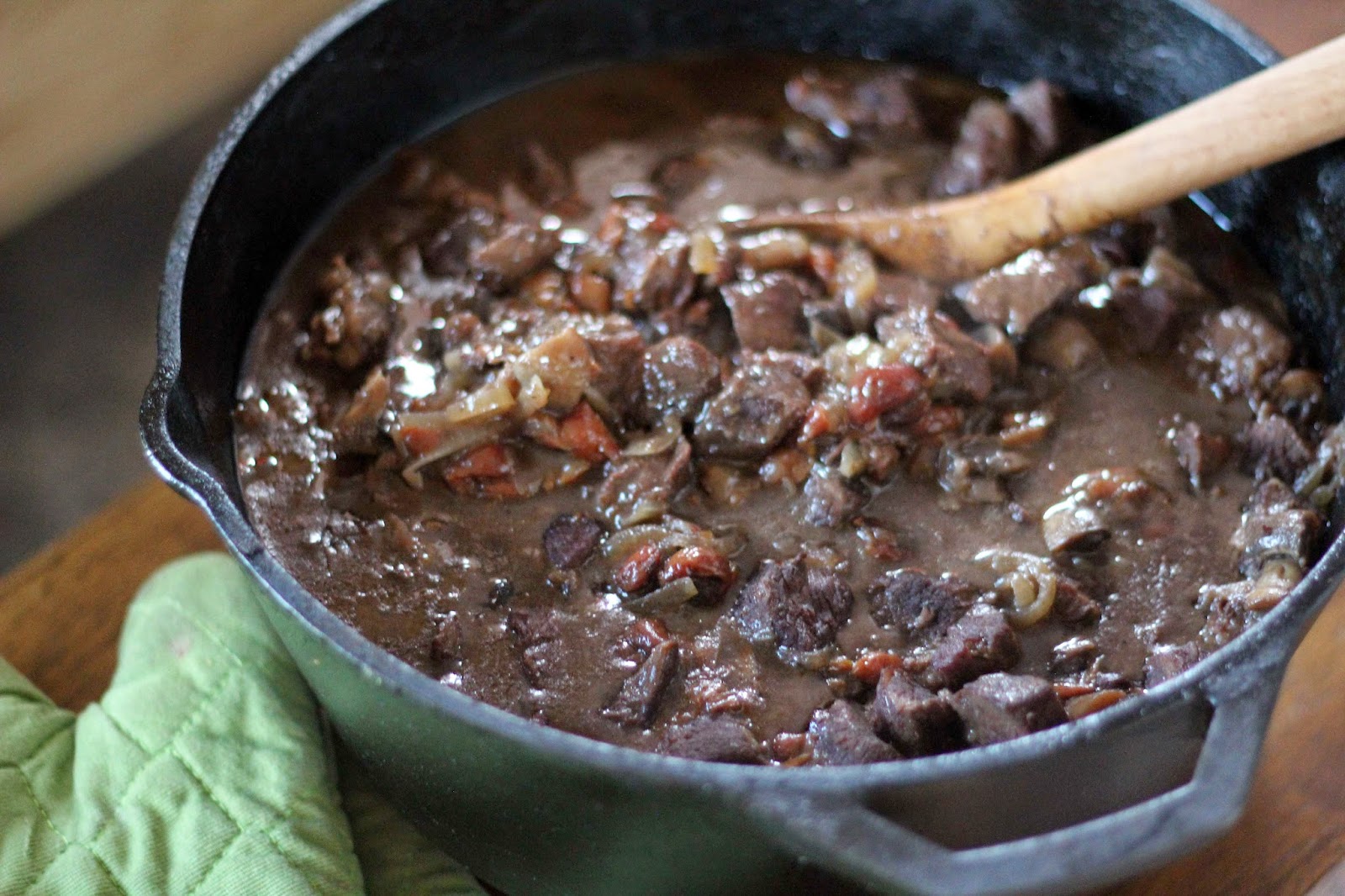 Blue Kale Road Mushroom and Cherry Beef Stew