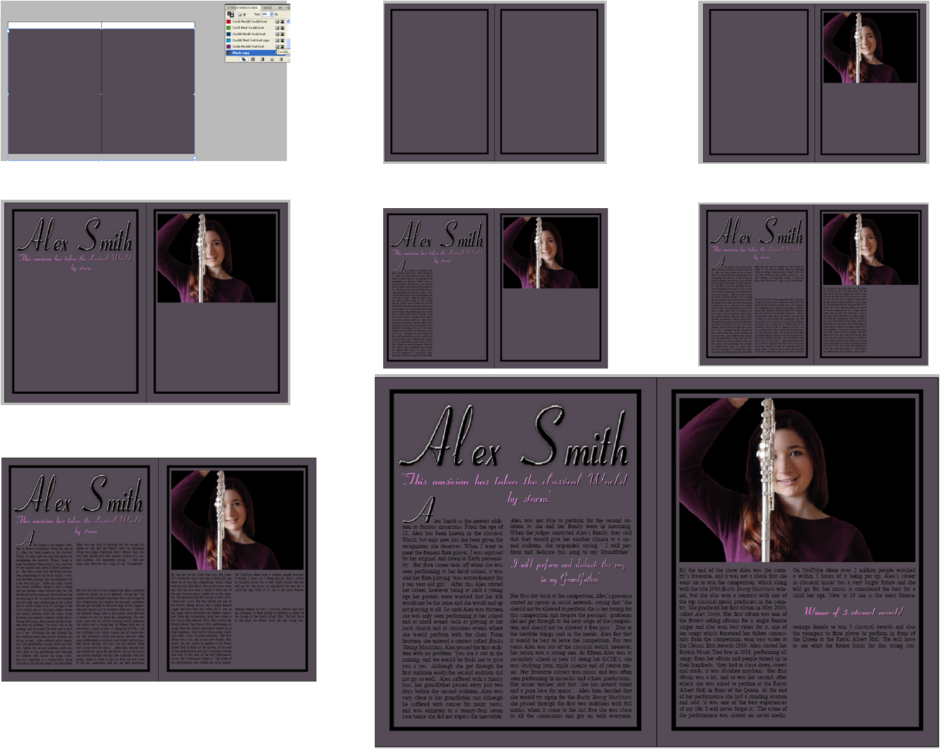 Media Studies Class Glamour Magazine Double Spread