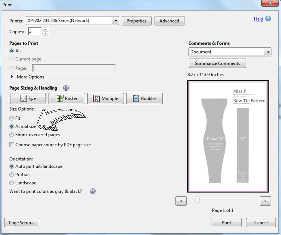 bow tie pattern pdf