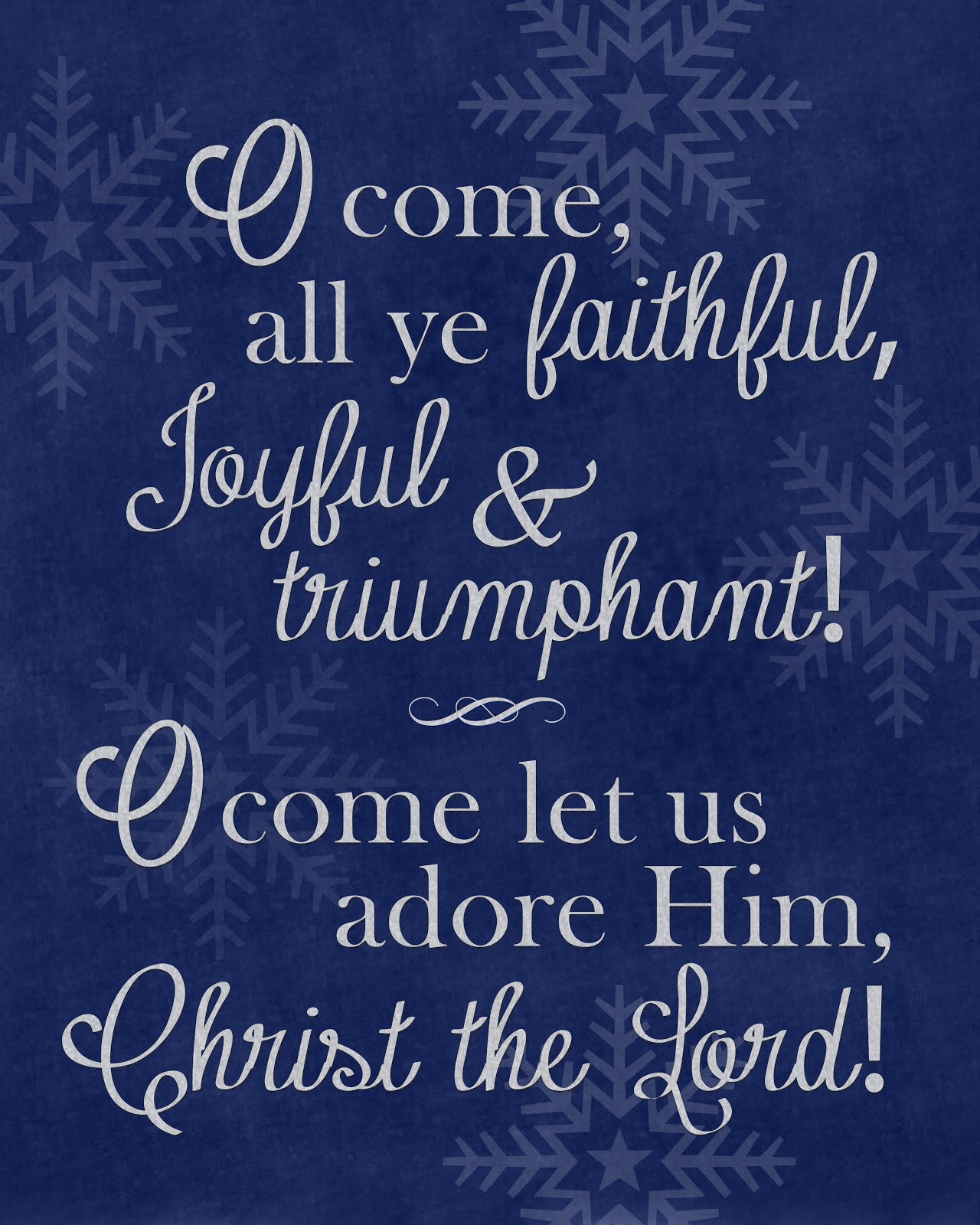From the Carriage House: O come let us adore Him! {Printable} Color Versions