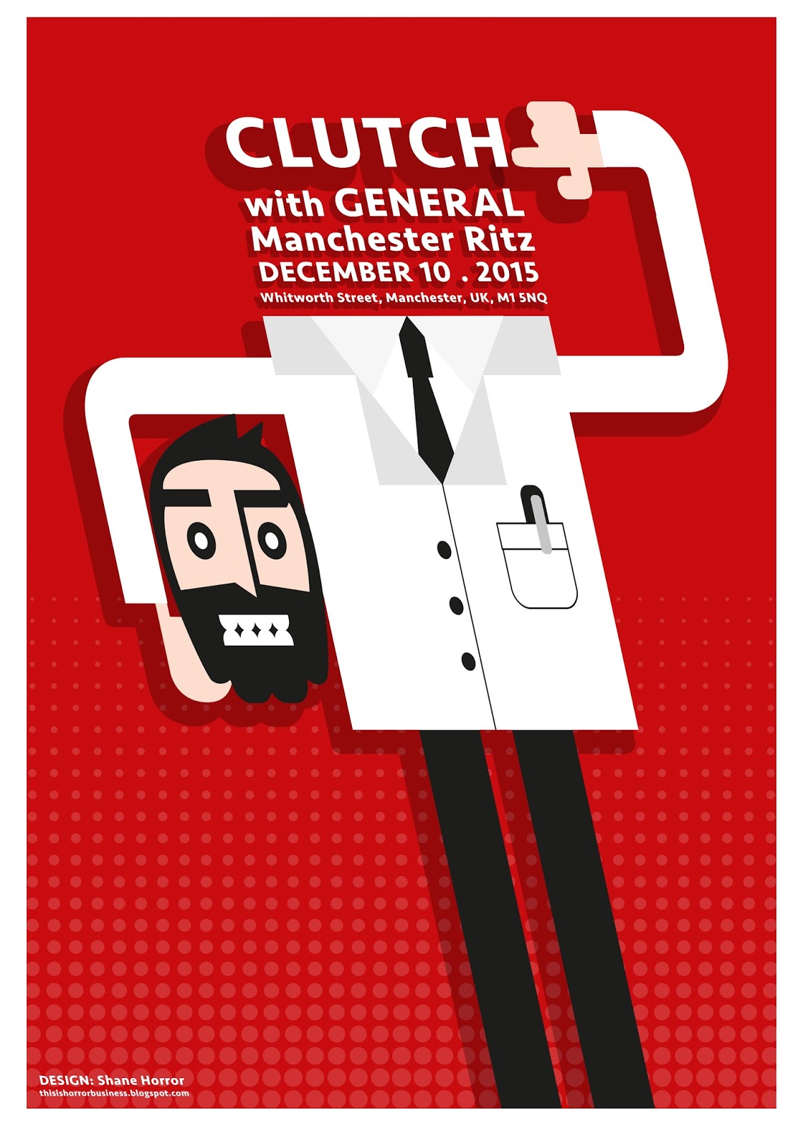 Horror Business Clutch Psychic Warfare UK tour poster