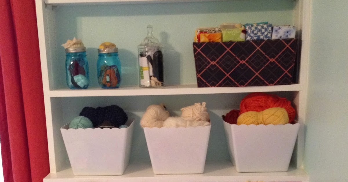 Mess of the Day DIY fabric bolts and Dollar Tree yarn bins