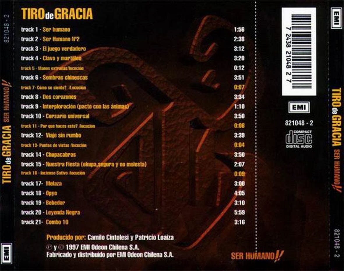 ROCKCHILENOS TIRO DE GRACIA (ser humano 1997)