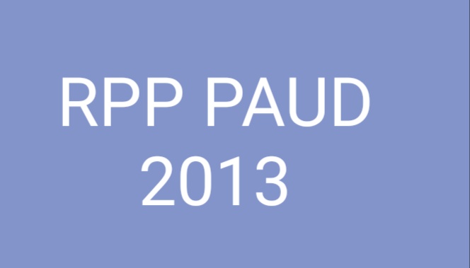 RPP PAUD 2013