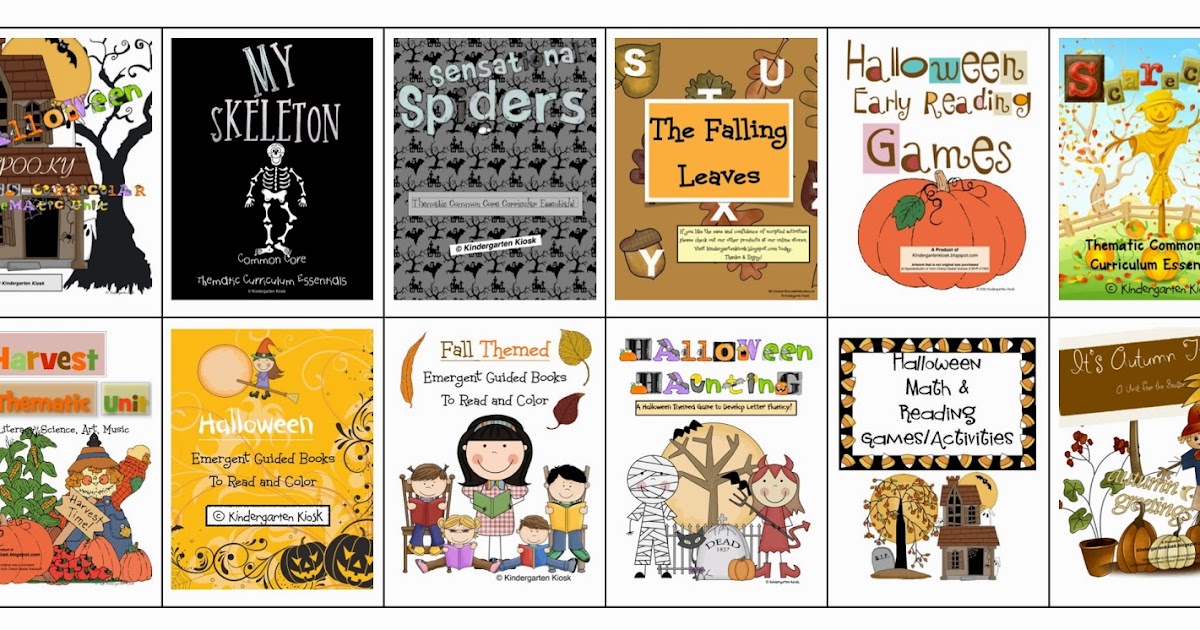 Kindergarten Kiosk: Halloween And Non Halloween Kindergarten Activities