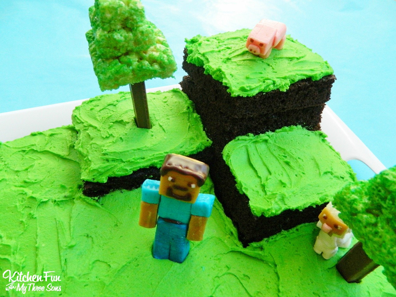 Kitchen Fun With My 3 Sons Easy Minecraft Birthday Party Cake