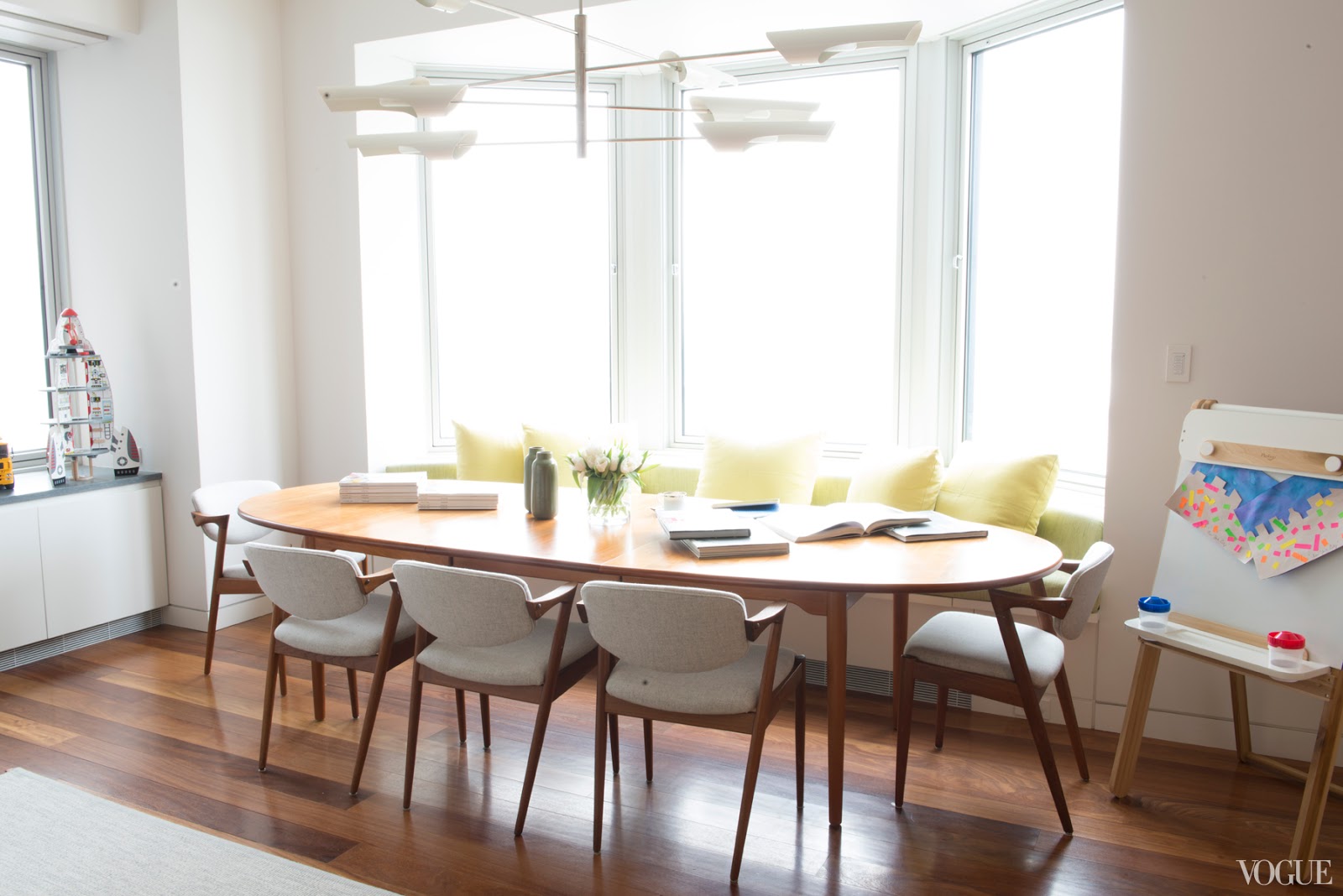 Mid Century Modern Furniture Soho New York Dining Room Oval Table Mid