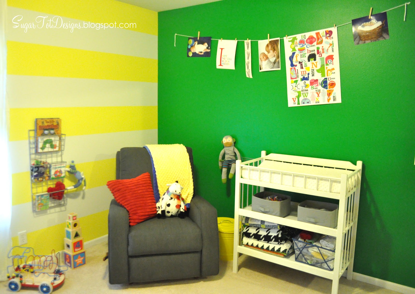 sugartotdesigns Yellow Striped Nursery ***UPDATE***