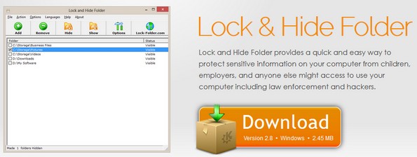 Hide and lock folder application