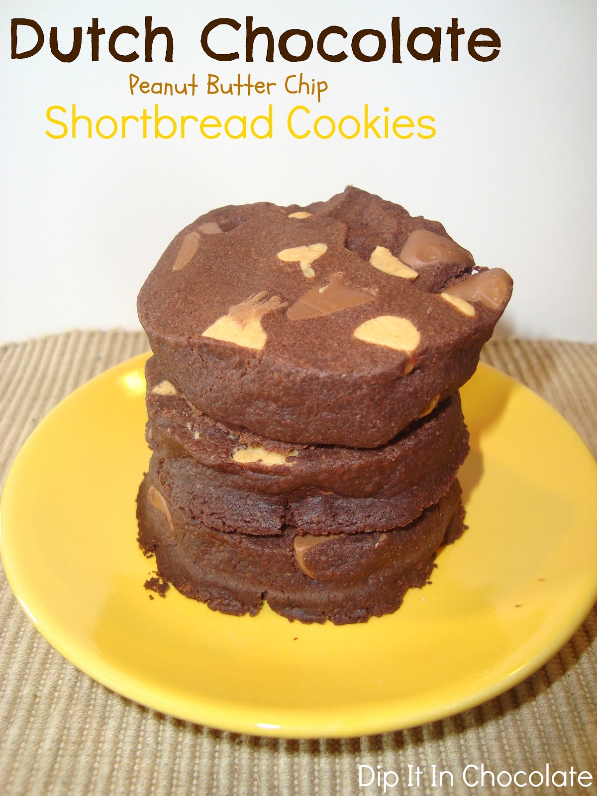 Dutch Chocolate Peanut Butter Chip Shortbread Dip it in Chocolate
