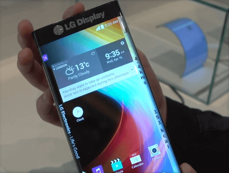 إل جي تكشف عن شاشتها المنحنية من الجانبين   إل جي تكشف عن شاشتها المنحنية من الجانبين