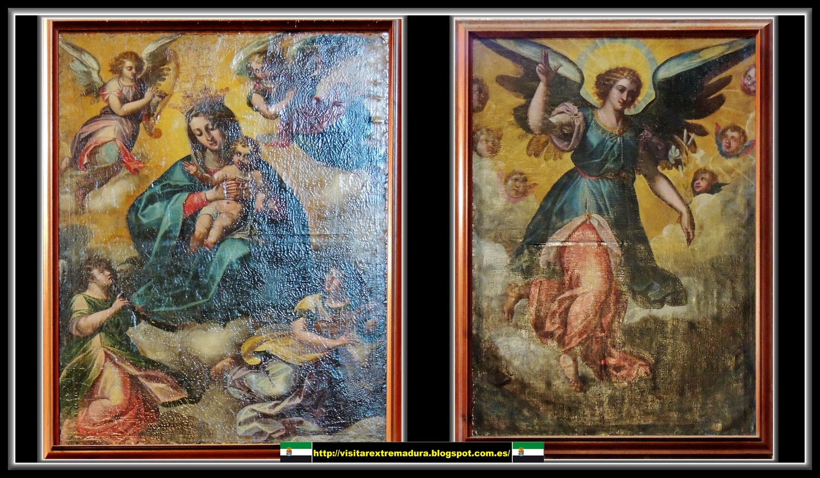 Coria. Catedral. Virgen con el niño y Arcángel Gabriel.