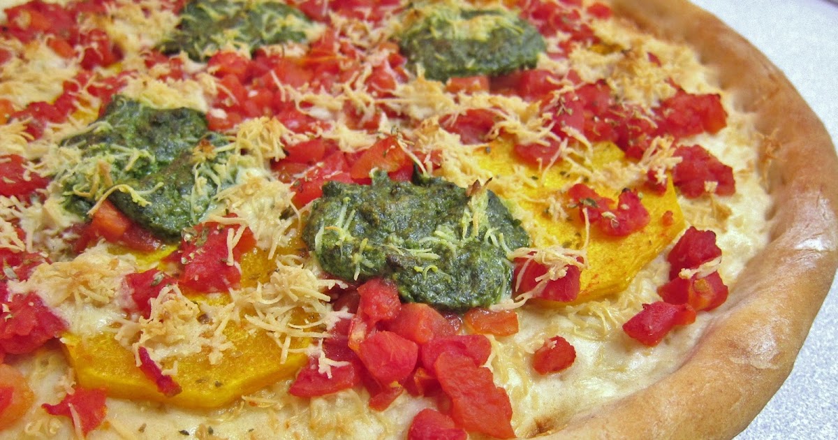The Vegan Chronicle Pesto Pizza with Butternut Squash