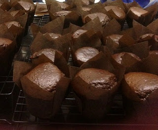 Muffins Gigantes De Chocolate Negro
